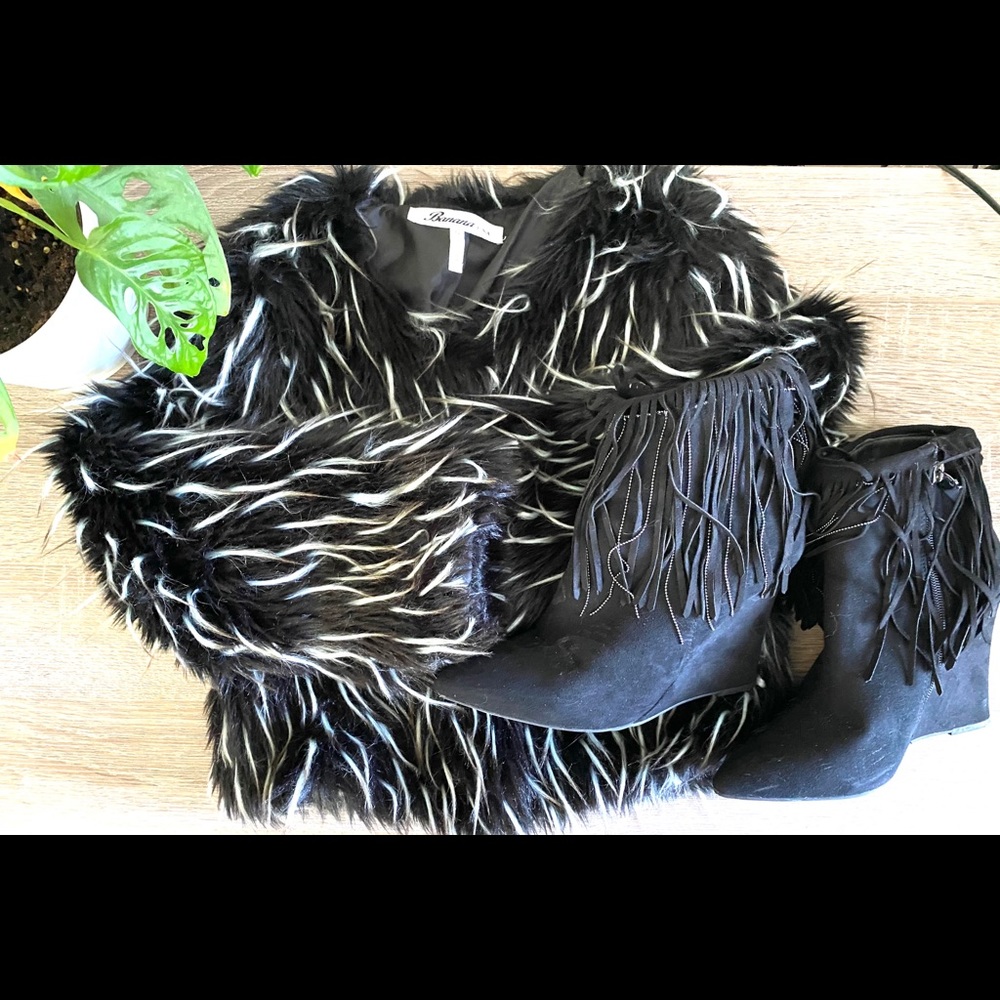 Cropped Faux Fur Coat
